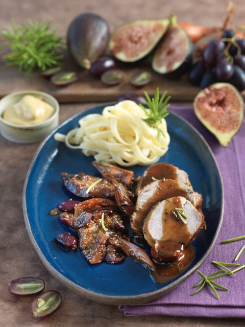 Filet mignon de porc aux figues, raisins et vinaigre balsamique (testée et approuvée par votre magasin Biocoop Le Thor)