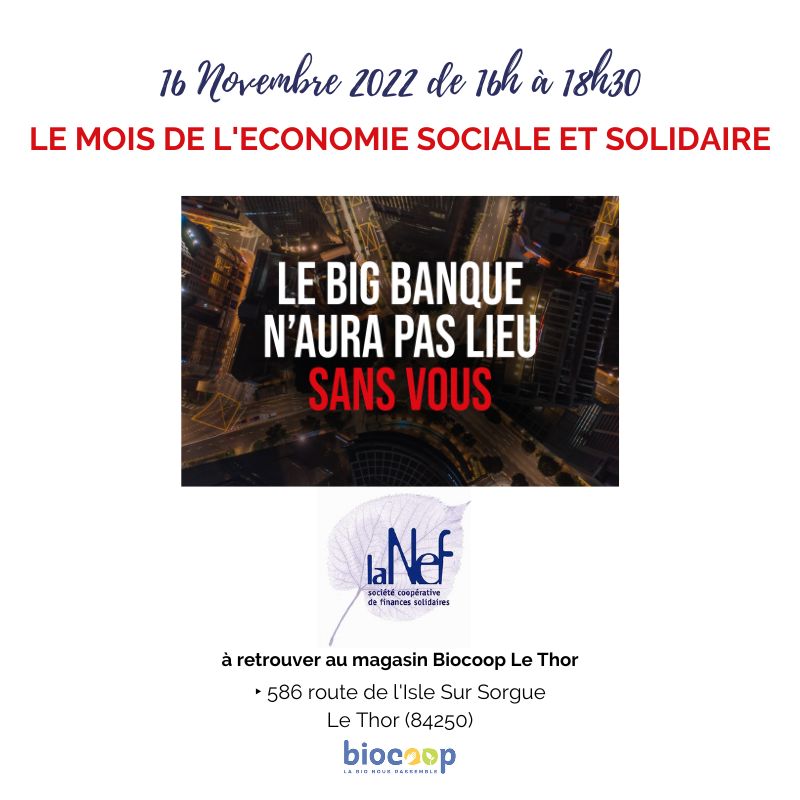 LA NEF : UNE BANQUE ETHIQUE ET INDEPENDANTE LA NEF : UNE BANQUE ETHIQUE ET INDEPENDANTE